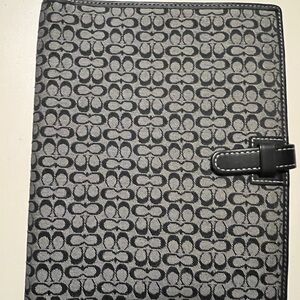 Coach Monogram Black and Gray notebook